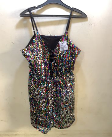Pailletten-Spaghetti-Top-Kleid