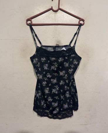 Maurices Black Floral Cami Top