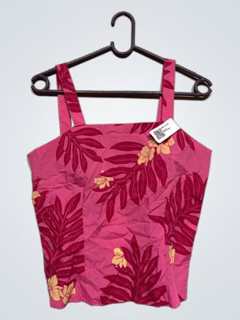 Rosa tropisches Muster Tanktop