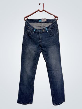 N.P.L. Damen blaue Denim-Jeans
