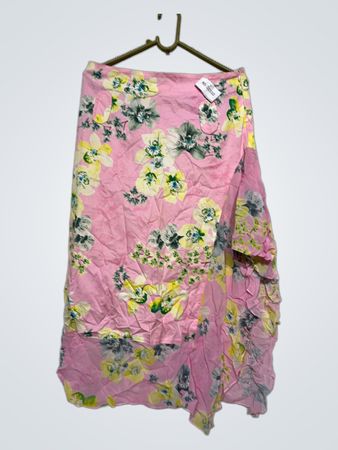 Rosa Blumen Wickelrock