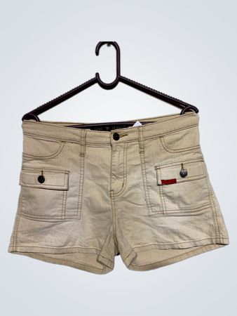 Idol Jeans Damen Beige Cargo Shorts