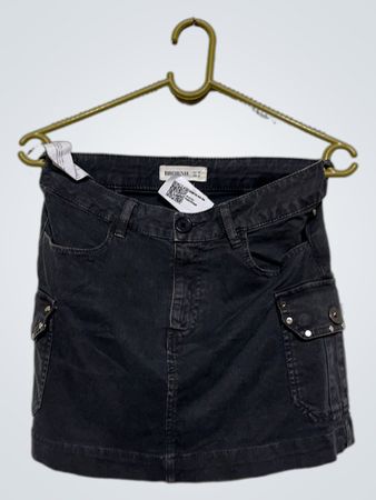BROWNE Schwarzer Cargo Minirock