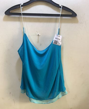 FaithVintage Blaue Spaghetti-Top