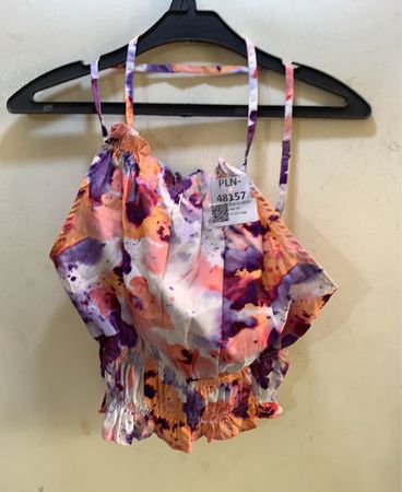 FaithVintage PLN-48157 Floral Print Crop Top