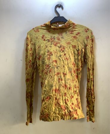 FaithVintage Floral Print Mock Neck Langarmtop