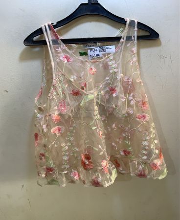 Etam Floral Sheer Tank Top