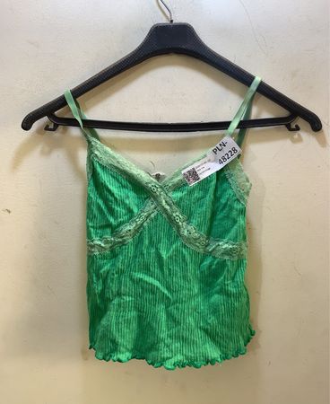 Grünes Spitzenbesatz-Cami-Top