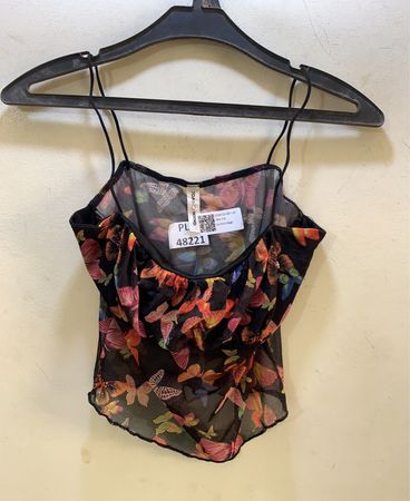 7DAY WKND Schmetterlingsdruck Mesh Cami