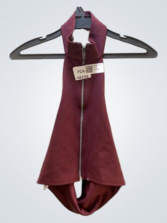 Braunes Halterkleid mit Reißverschluss