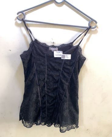 Schwarzes Spitzen-Cami-Top