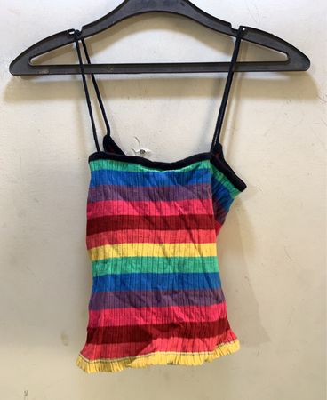 Topshop Rainbow Stripe Cami Top