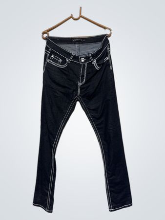 MY CHRISTY Damenjeans mit weißem Näht
