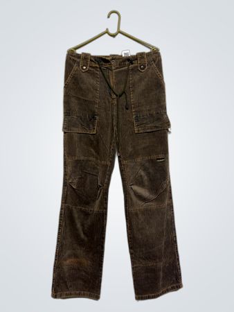 Braune Cord-Hose mit Cargo-Taschen