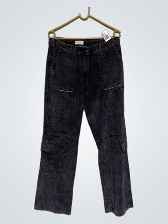 BEST CONNECTIONS Schwarze Cord Cargo-Hosen