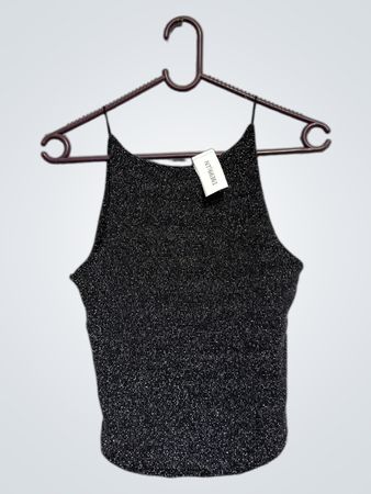 Schwarzes glitzerndes Trägershirt