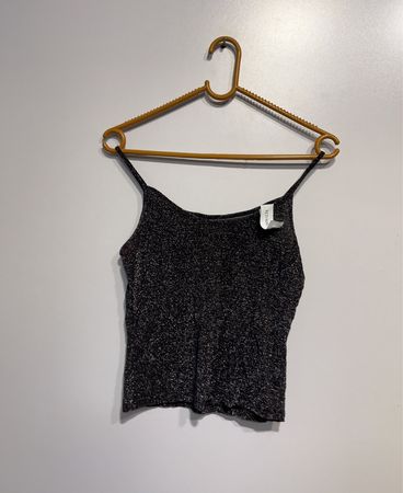 Glänzendes Spaghetti-Träger Tanktop
