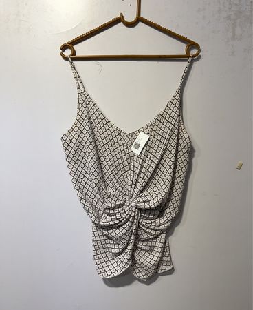 Damen Ärmelloses Bedrucktes Twist-Front-Cami