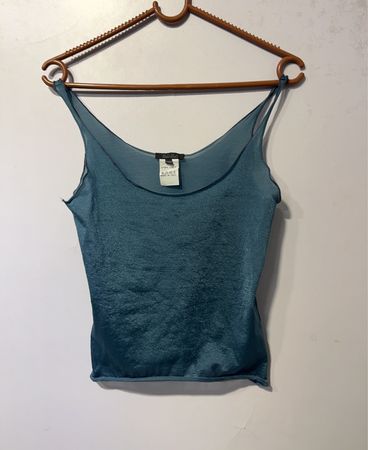 MARIO ROSSI Teal Sheen Camisole