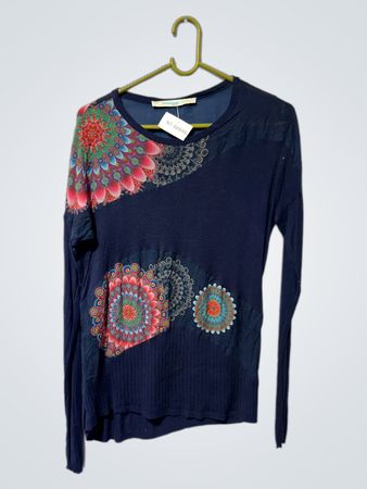 Desigual Langarmshirt mit Mandala-Druck