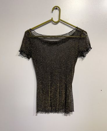 Durchsichtiger Glitzer-Oberteil