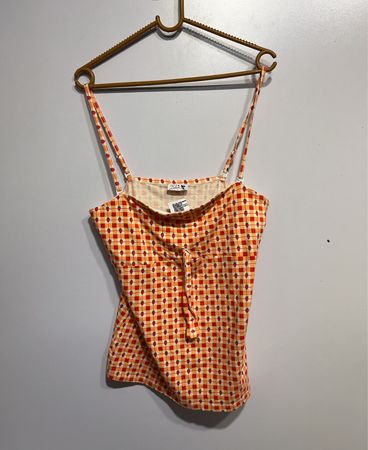 Orange und rotes karriertes Cami-Top