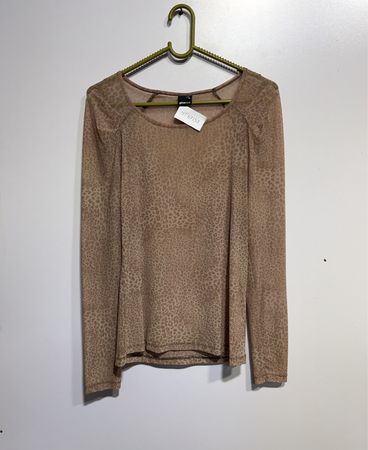 Ginatricot Leopardenmuster Langarm-Top