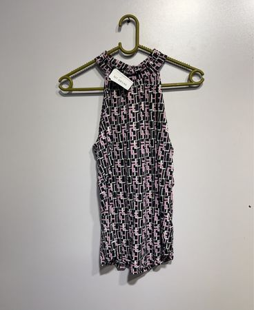 Damen Ärmelloses geometrisches Print-Haltertop