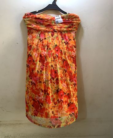 FaithVintage Trägerloses Blumen Kleid