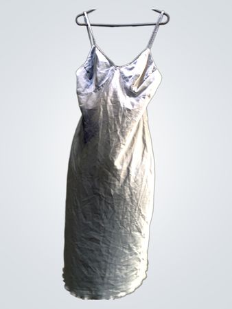 CORP'S MILANO Silberne Slip-Kleid mit Pailletten