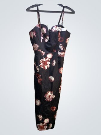 FaithVintage florales Druck Spaghetti-Trägerkleid