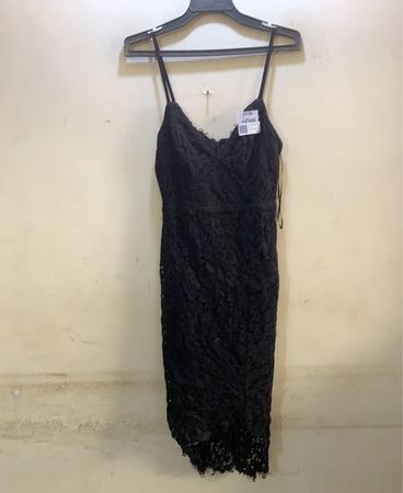 FaithVintage schwarzes Spitzen-Nachtkleid