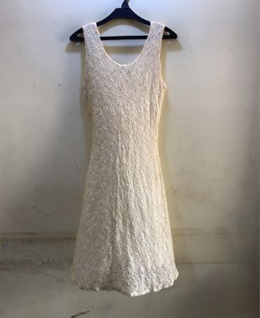 WOMAN COLLECTION Cream Lace Dress