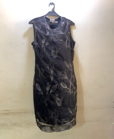Whistles London Schwarzes Floral Print Ärmelloses Kleid