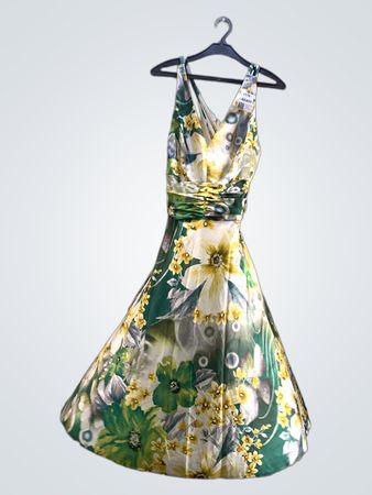 FaithVintage Floral Print Dress