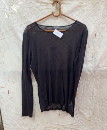 Donna & Daisy Schwarzes, durchsichtiges Longsleeve-Oberteil