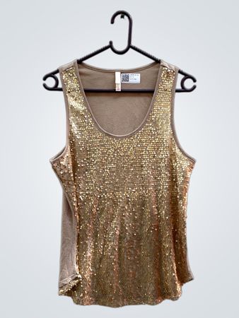 Damen Pailletten Tanktop