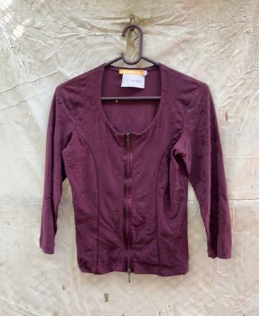 CRISCA Reißverschluss Front Langarm-Top