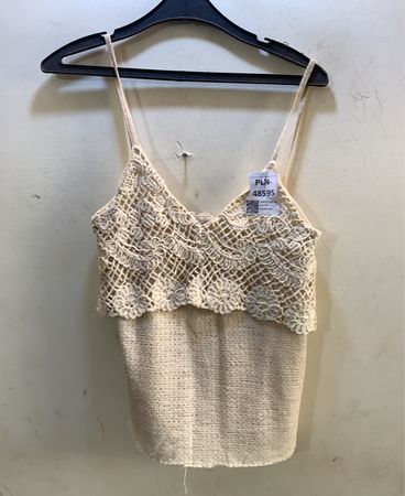 FaithVintage Creme Häkel-Cami-Top
