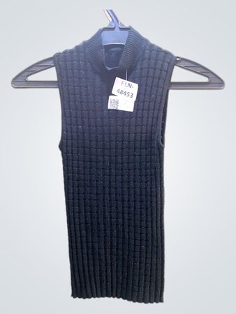 FaithVintage ärmelloses Mock-Neck-Ripp-Top