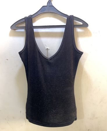 Schwarzes glitzerndes Tanktop