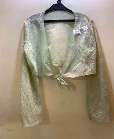 FaithVintage lichtgrüner Spitzenärmel Bolero
