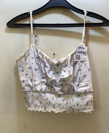 FaithVintage Floral Smocked Crop Top