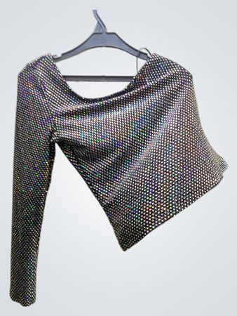 H&M Pailletten Langarmtop