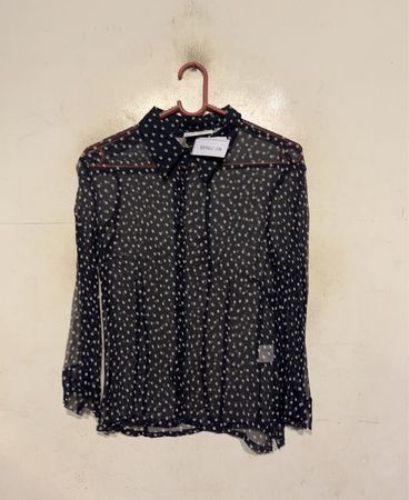 Antonelle Polka Dot Transparente Bluse