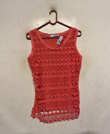 Gondola Blu Coral Lace Tank Top