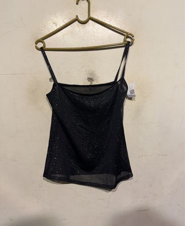 Schwarzes glitzerndes Trägertop