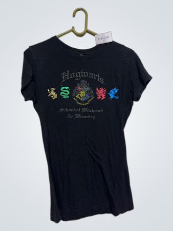 Schwarzes Hogwarts Schule für Hexerei und Zauberei T-Shirt