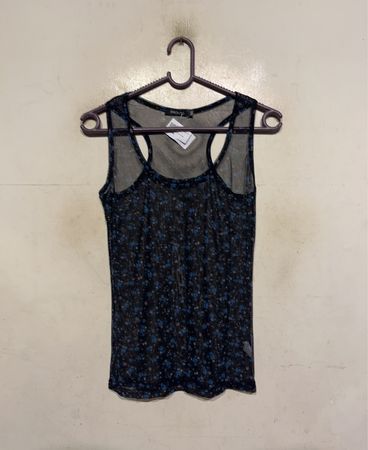 PRONTO Damen florales Druck durchscheinendes Tanktop