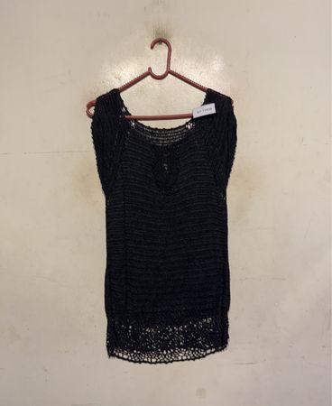 Schwarzes Stricktop NT-77438